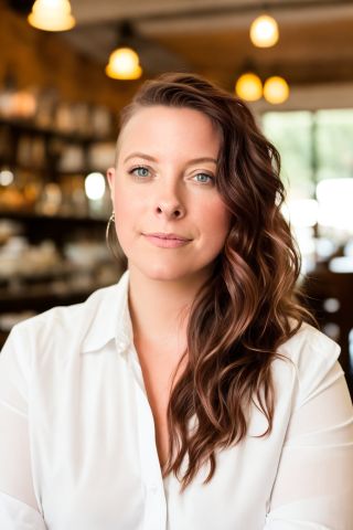 Dannu Parker is looking at the camera with professional clothes on